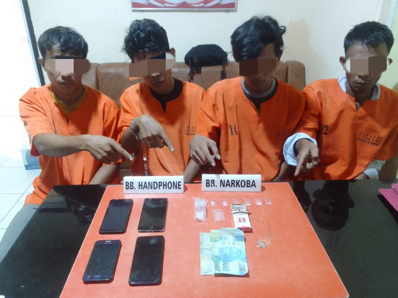 Tim Ojoloyo Tangkap Empat Pelaku Narkoba di Simpang Kubu